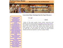Tablet Screenshot of homeschool.student-time.com